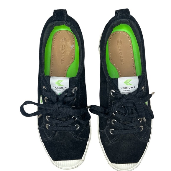 Cariuma OCA low black suede sneakers Sz 8 - Picture 2 of 10